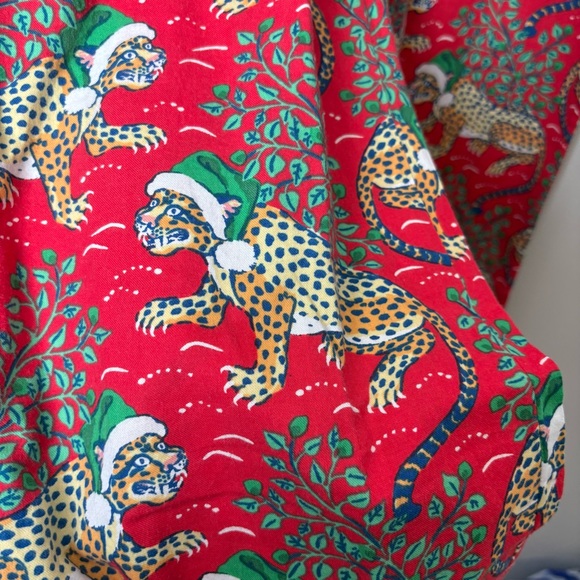 Printfresh Bagheera Holly Jolly Flannel Leopard Pants - Picture 4 of 9